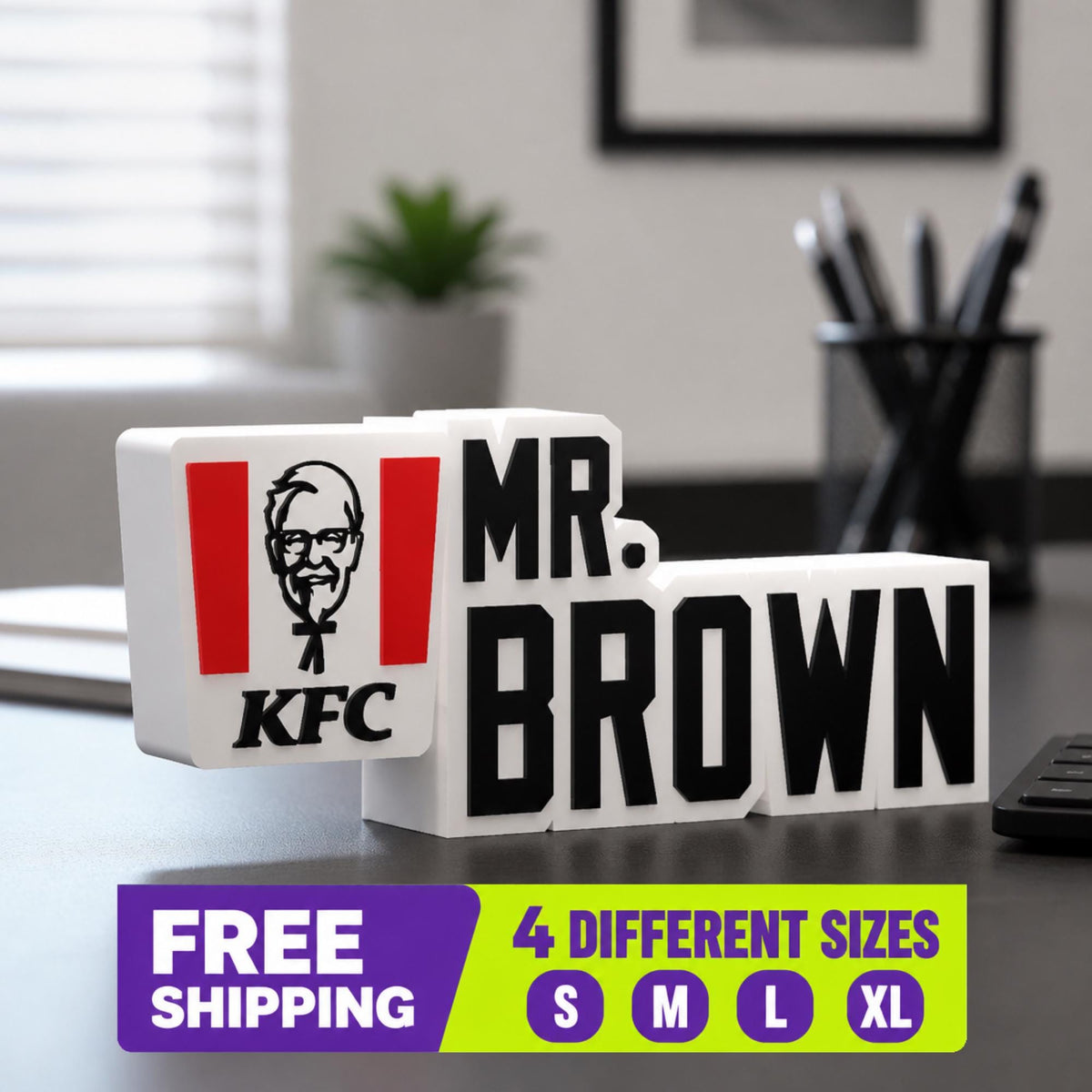 Personalized KFC Desk Name Plate