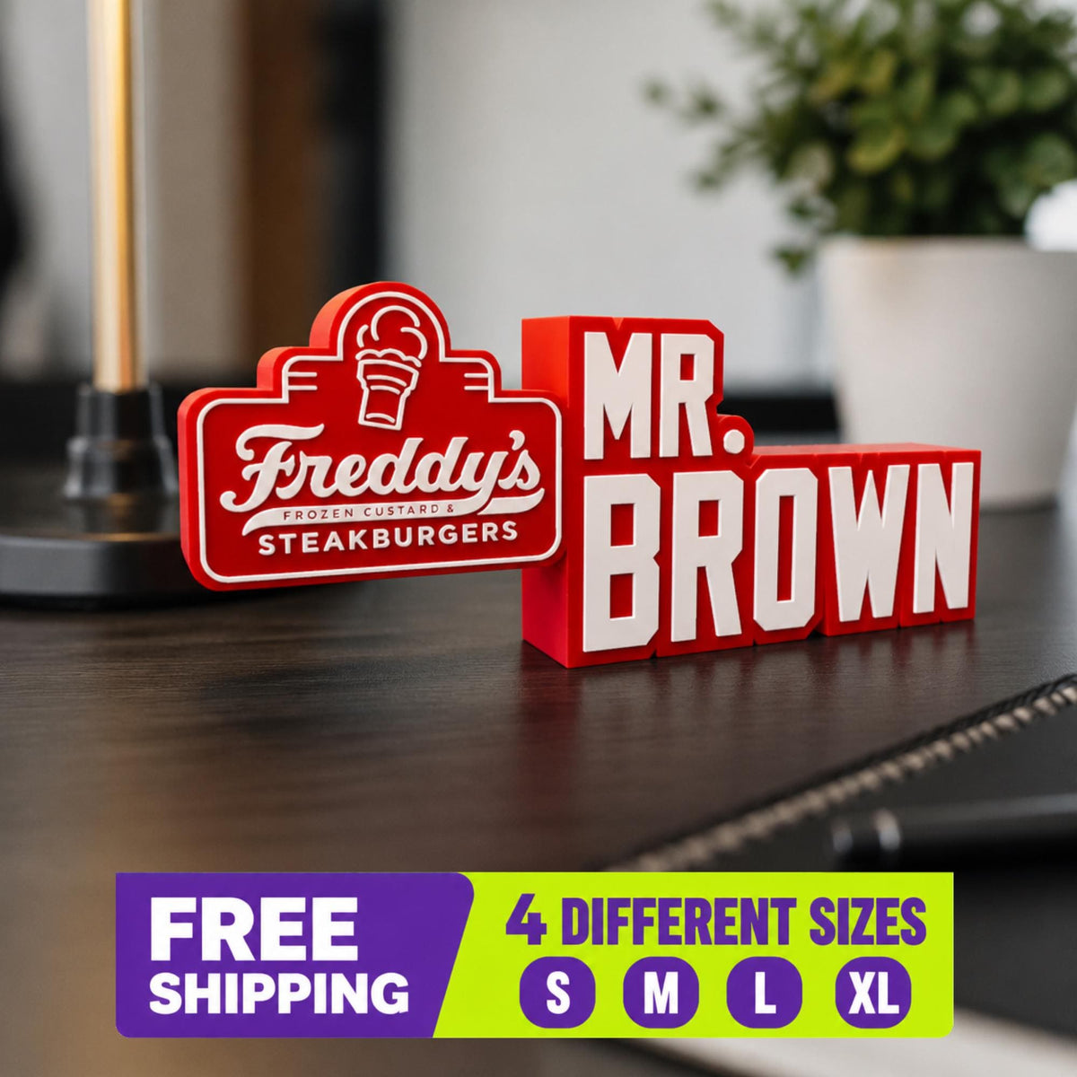 Personalized Freddy’s Desk Name Plate