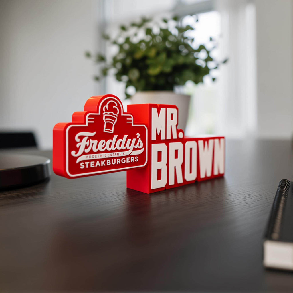 Personalized Freddy’s Desk Name Plate