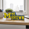 Personalized Michigan Wolverines Desk Name Plate