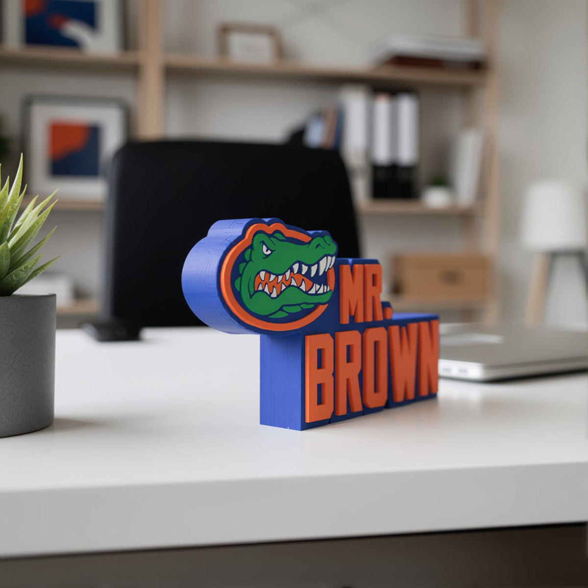 Personalized Florida Gators Desk Name Plate