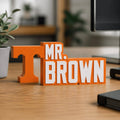 Personalized Tennessee Volunteers Desk Name Plate