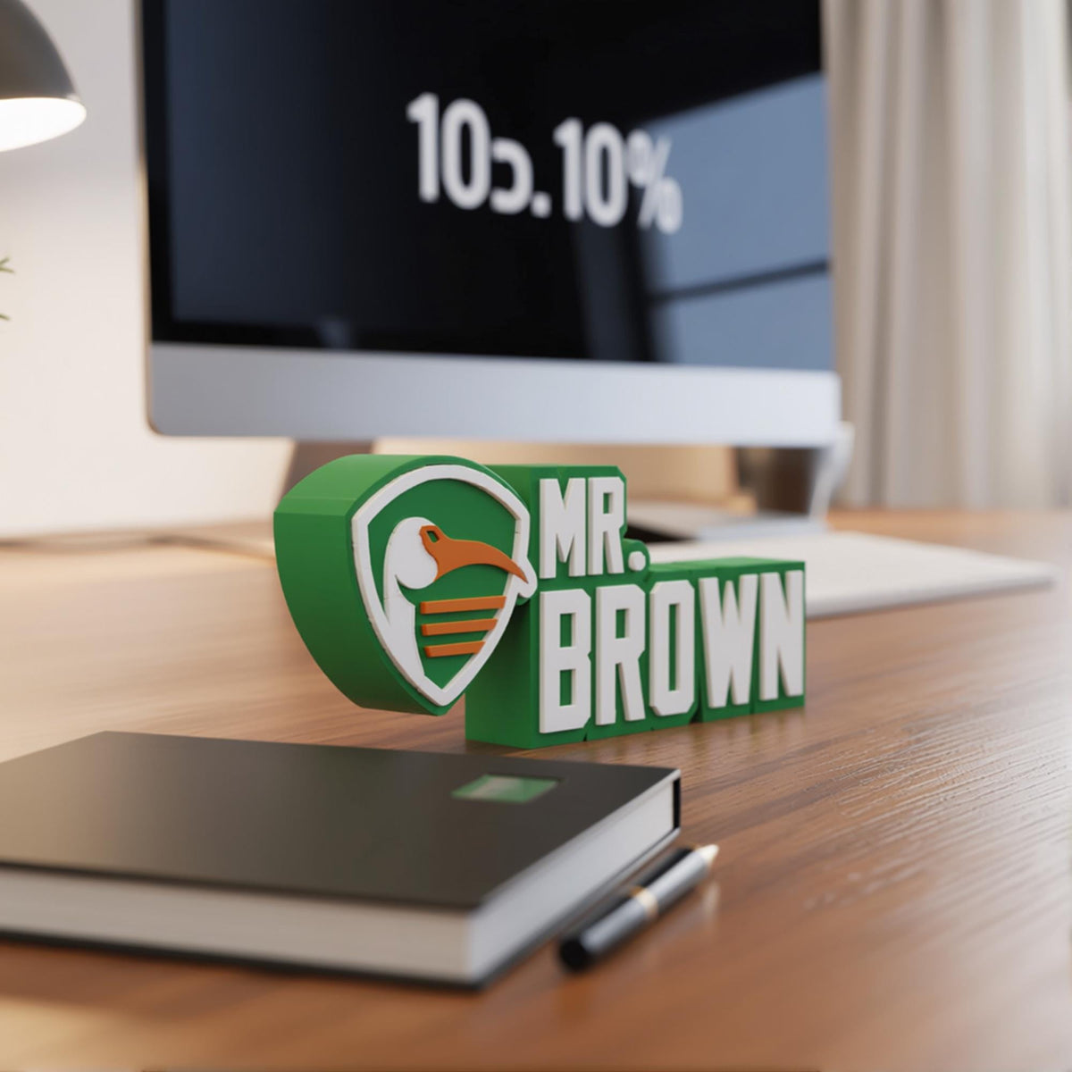 Personalized Miami Hurricanes Desk Name Plate