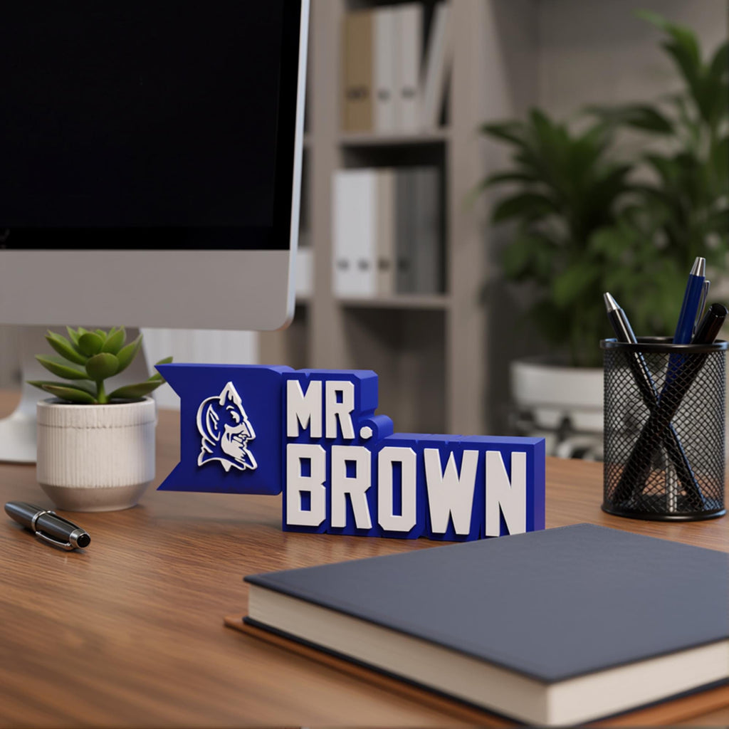 Personalized Duke Blue Devils Desk Name Plate