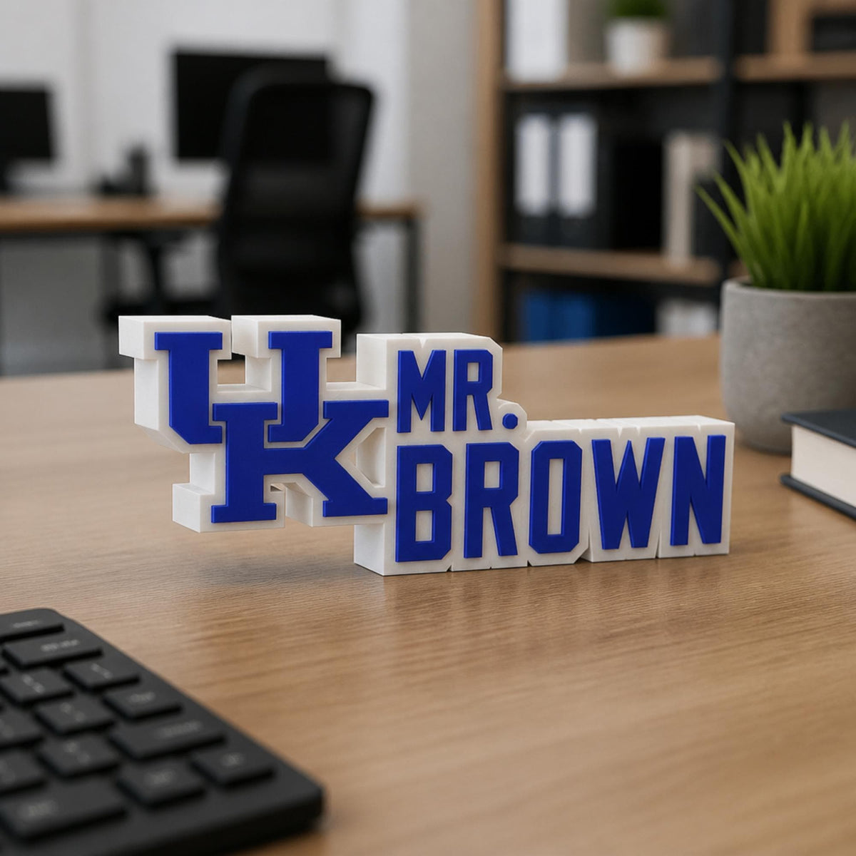 Personalized Kentucky Wildcats Desk Name Plate