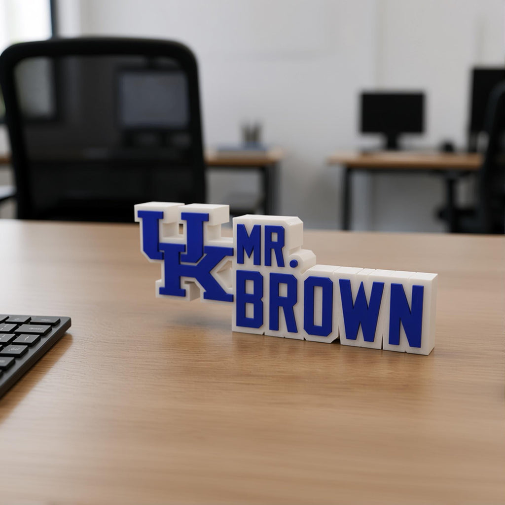 Personalized Kentucky Wildcats Desk Name Plate