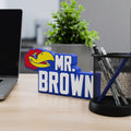 Personalized Kansas Jayhawks Desk Name Plate