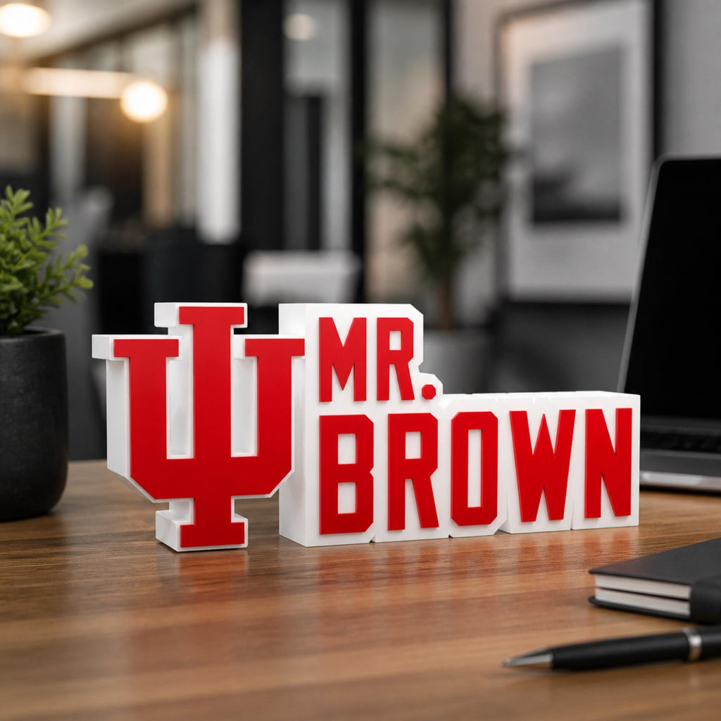 Personalized Indiana Hoosiers Desk Name Plate