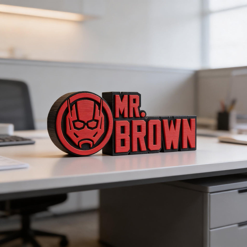 Personalized Ant-Man Desk Name Plate