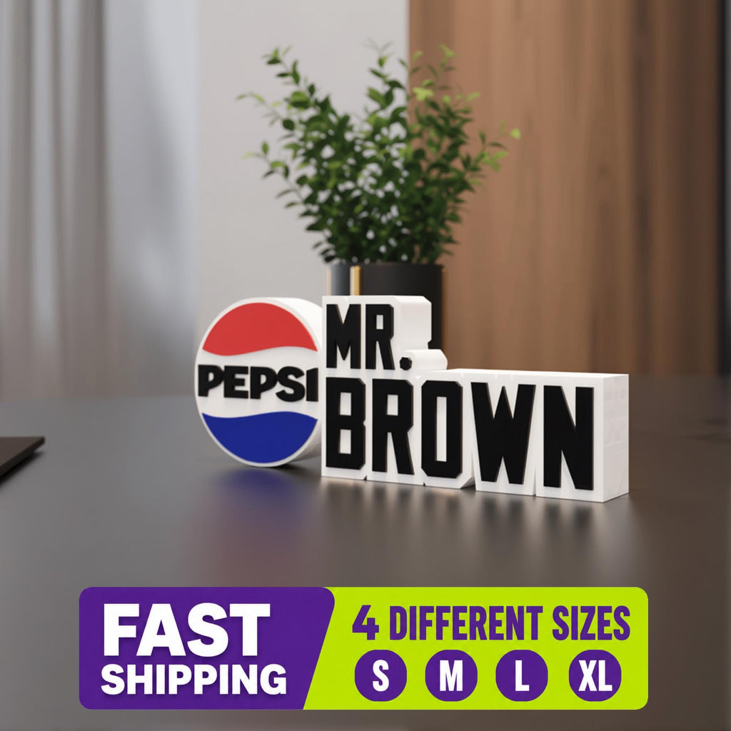 Personalized Pepsi Desk Name Plate