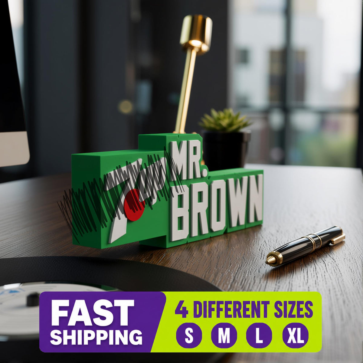 Personalized 7UP Desk Name Plate